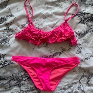Hot pink bikini